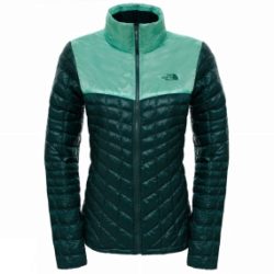 The North Face Womens ThermoBall Jacket Darkest Spruce/Ice Green